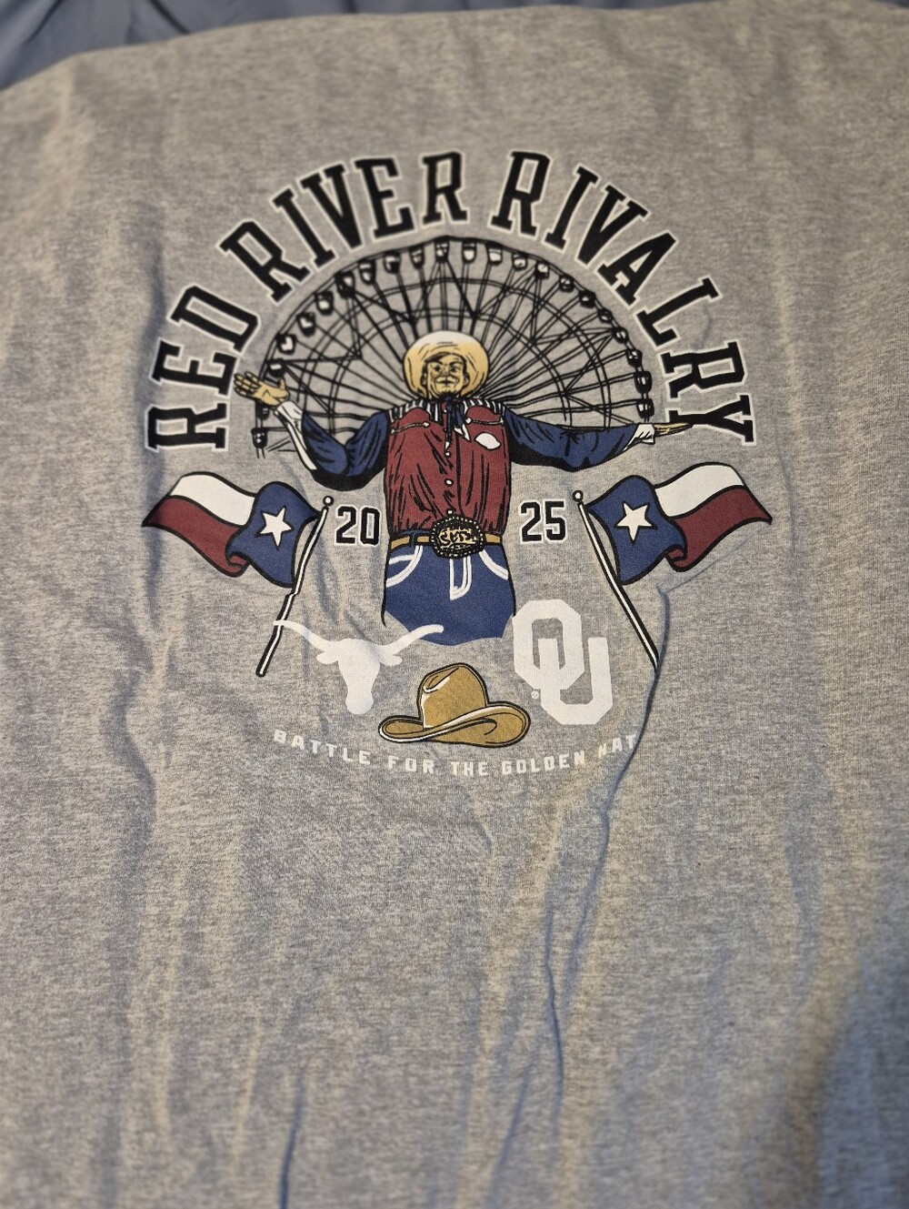 Grey Logo Crewneck T‑Shirt - Golden